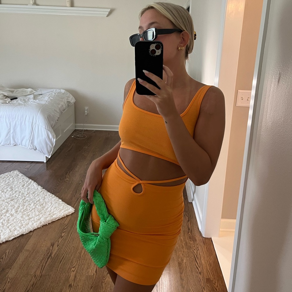 Orange Hello Molly dress